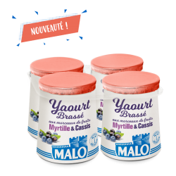 Nouveauté yaourt Myrtille et Cassis Malo