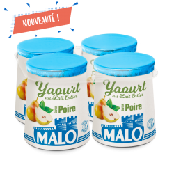 Yaourt Malo saveur poire pot carton x4