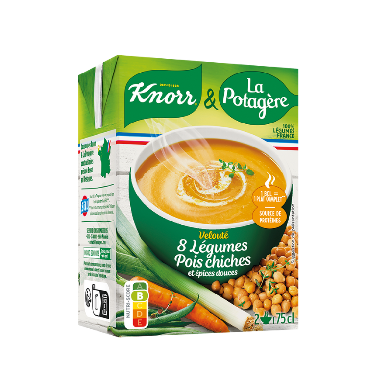 Velouté 8 légumes, pois chiches et épices douces 75cl | Magasin usine SILL