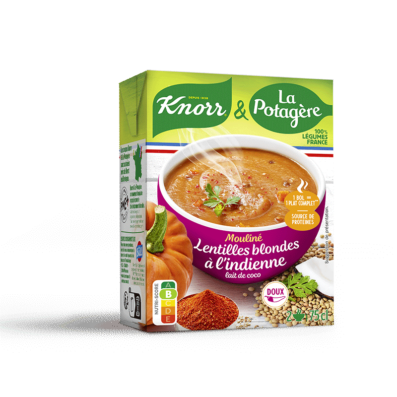 Mouliné lentilles blondes à l'indienne lait de coco  75 cl| Magasin d'usine SILL